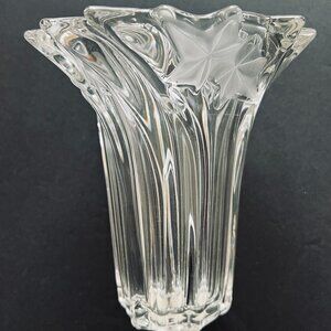 VINTAGE Mikasa "Parisian Joy" Crystal & Frosted Vase EUC